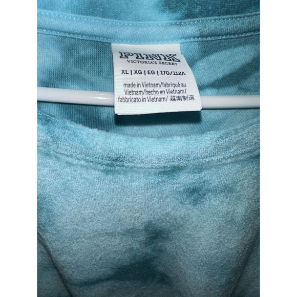 Victoria’s Secret PINK Blue Tie Dye Terry Cloth Side-Cinch Dress XL - Picture 11 of 13